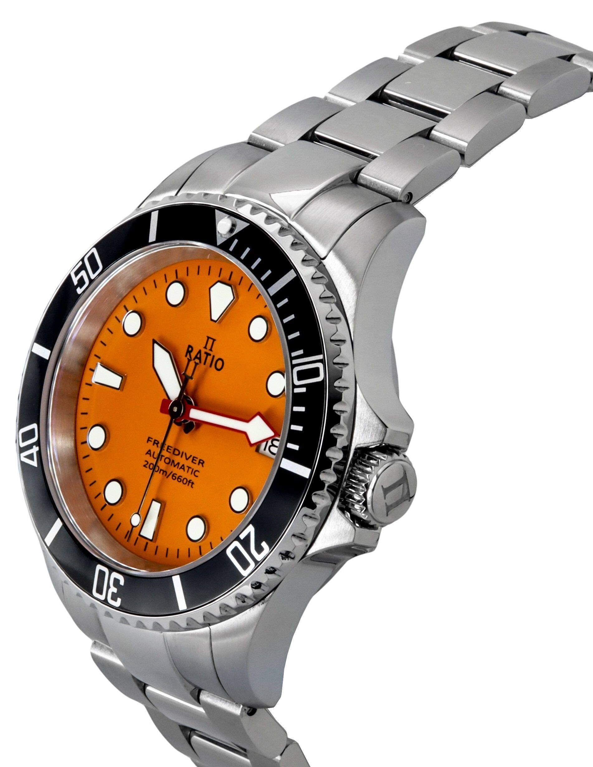 50 40  II RATIO 10, FREEDIVER AUTOMATIC 200m/660ft 20 30 I