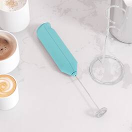 Tooloton - Handheld Milk Frother, Mini Foam Maker for Coffee, Matcha and Hot Chocolate, Stand Not Included - Aqua