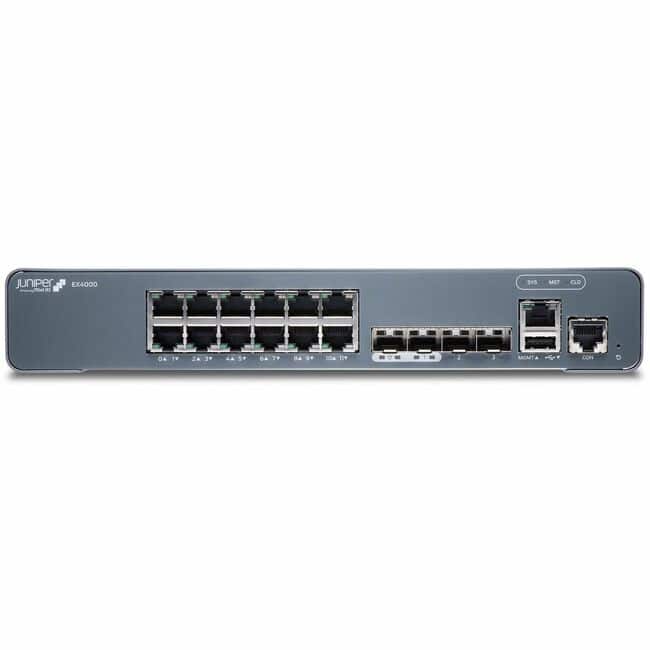 Juniper - EX4000-12T Ethernet Switch - 12 Ports - Manageable - Gigabit Ethernet, 10 Gigabit Ethernet - 1000Base-T - Unknown