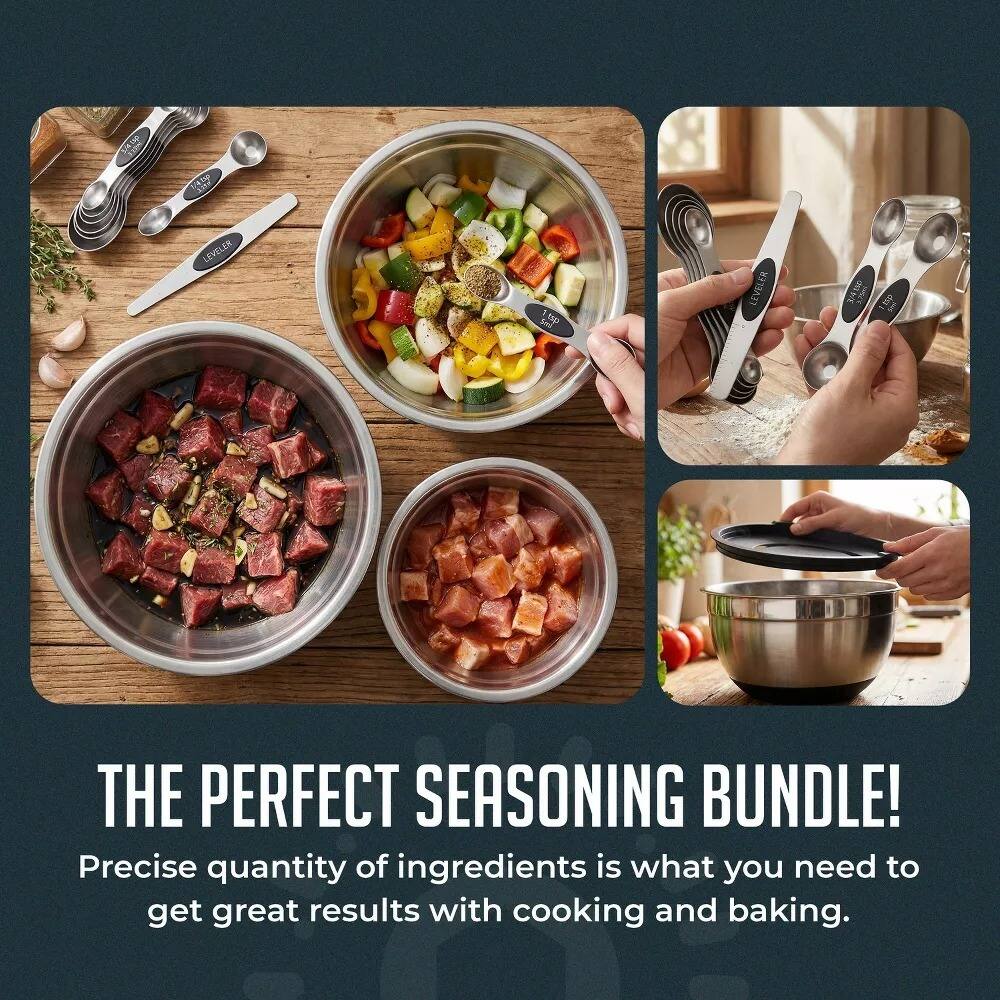 WWW.SALTLEVELER.COM

LEVELER 2575-15

THE PERFECT SEASONING BUNDLE!
Precise quantity of ingredients is what you need to get great results with cooking and baking.