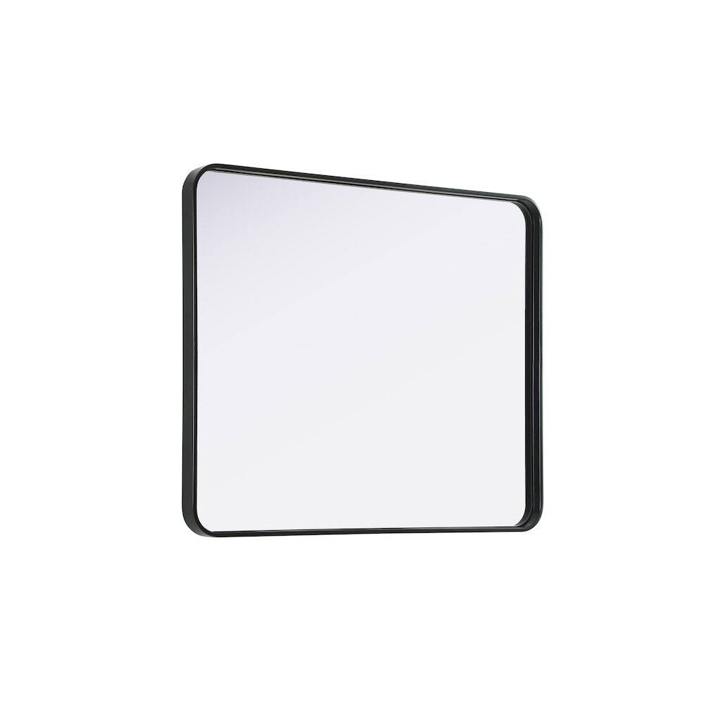 Alt View 1. Elegant Decor - Contour Metal Rectangle Mirror 30x36 in Black - Black.