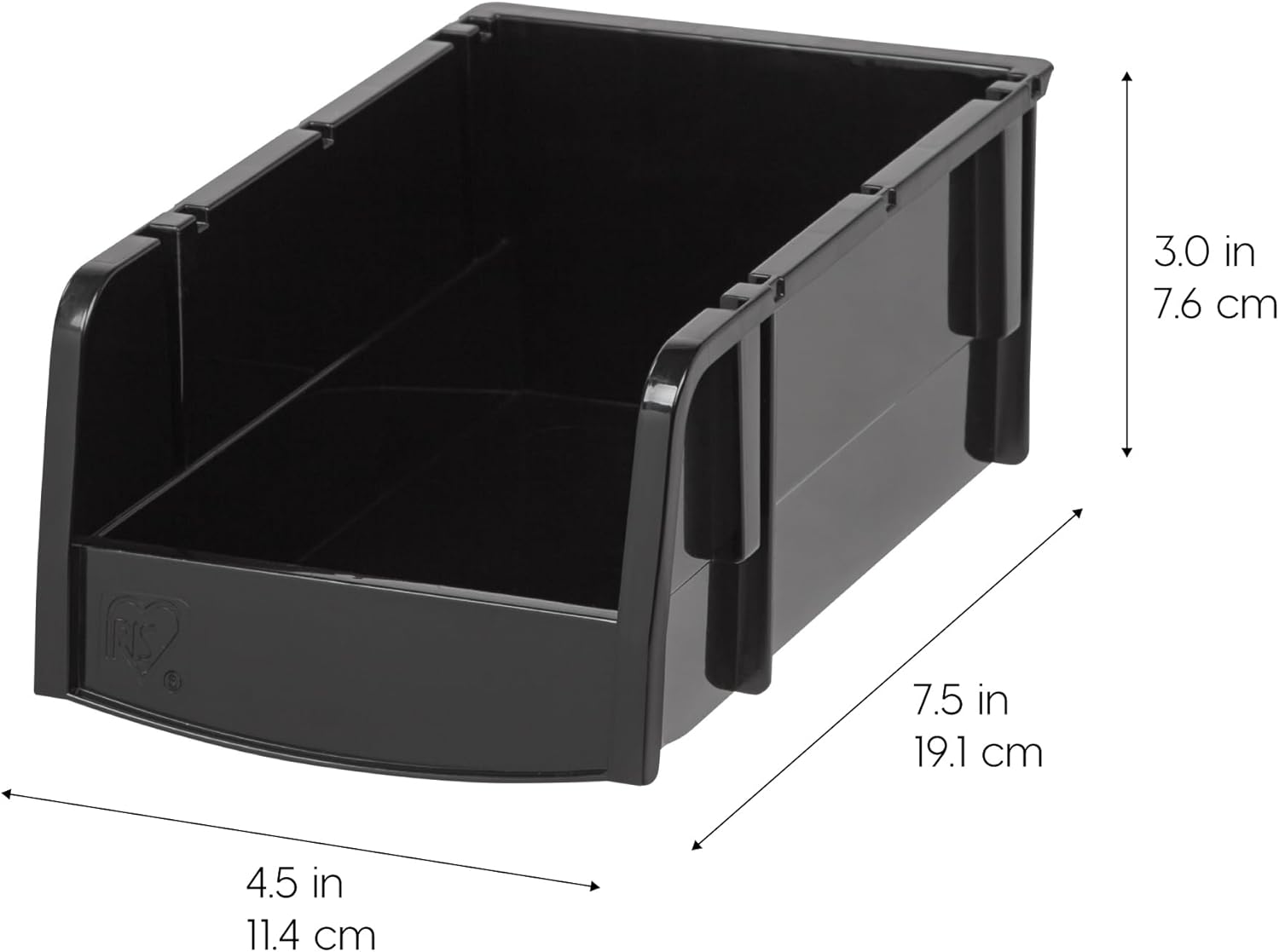 IRIS USA Modular Stacking Bin Black Bins - Best Buy