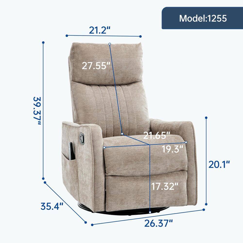 Model: 1255

- Height: 39.37"
- Width: 35.4"
- Depth: 26.37"
- Seat Height: 21.2"
- Seat Width: 21.65"
- Seat Depth: 19.3"
- Arm Height: 27.55"
- Arm Width: 20.1"
- Back Height: 35.4"