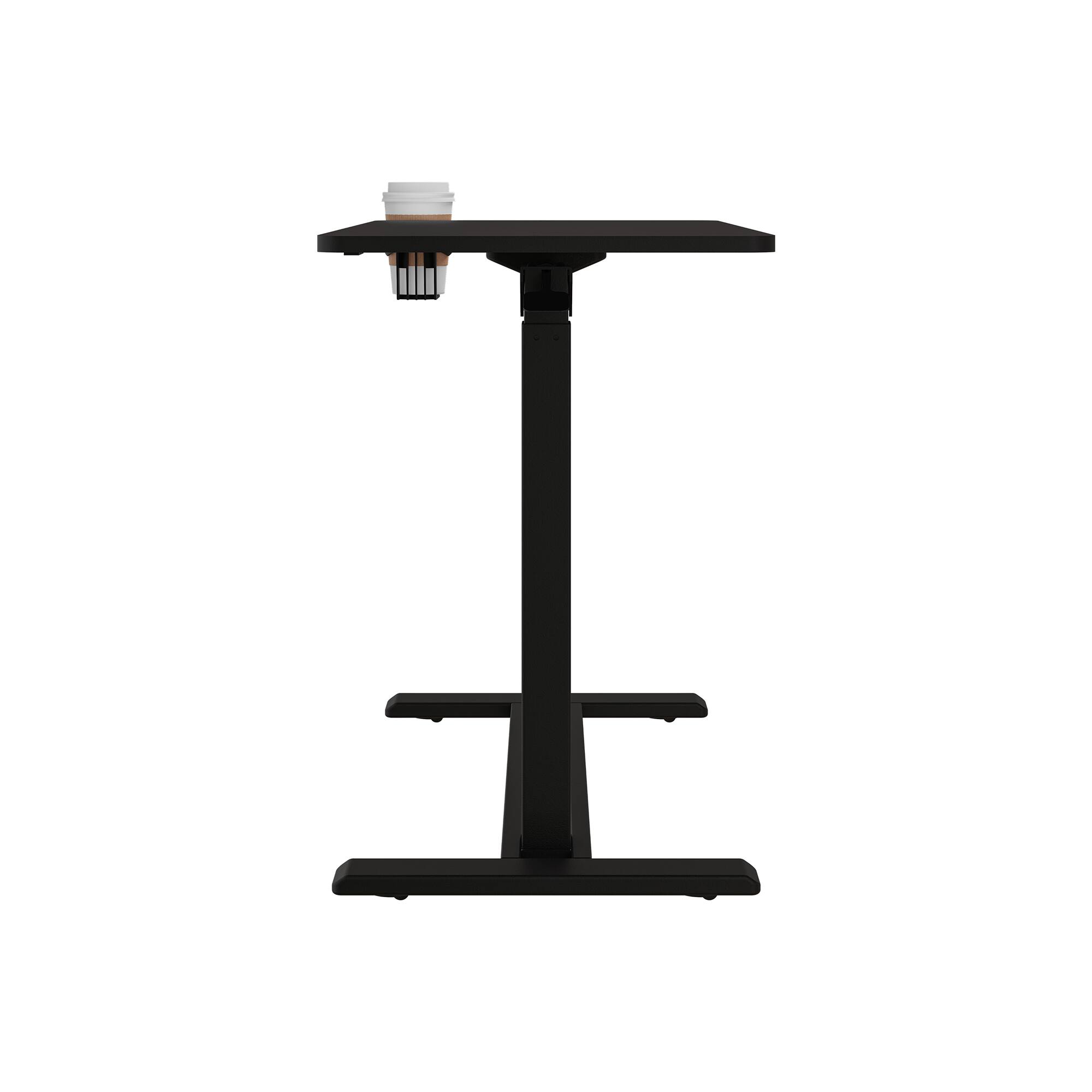 Left. FlexiSpot - H7 Mobile Workstation and Overbed Table with Gas Lift - 32x18 - Black.