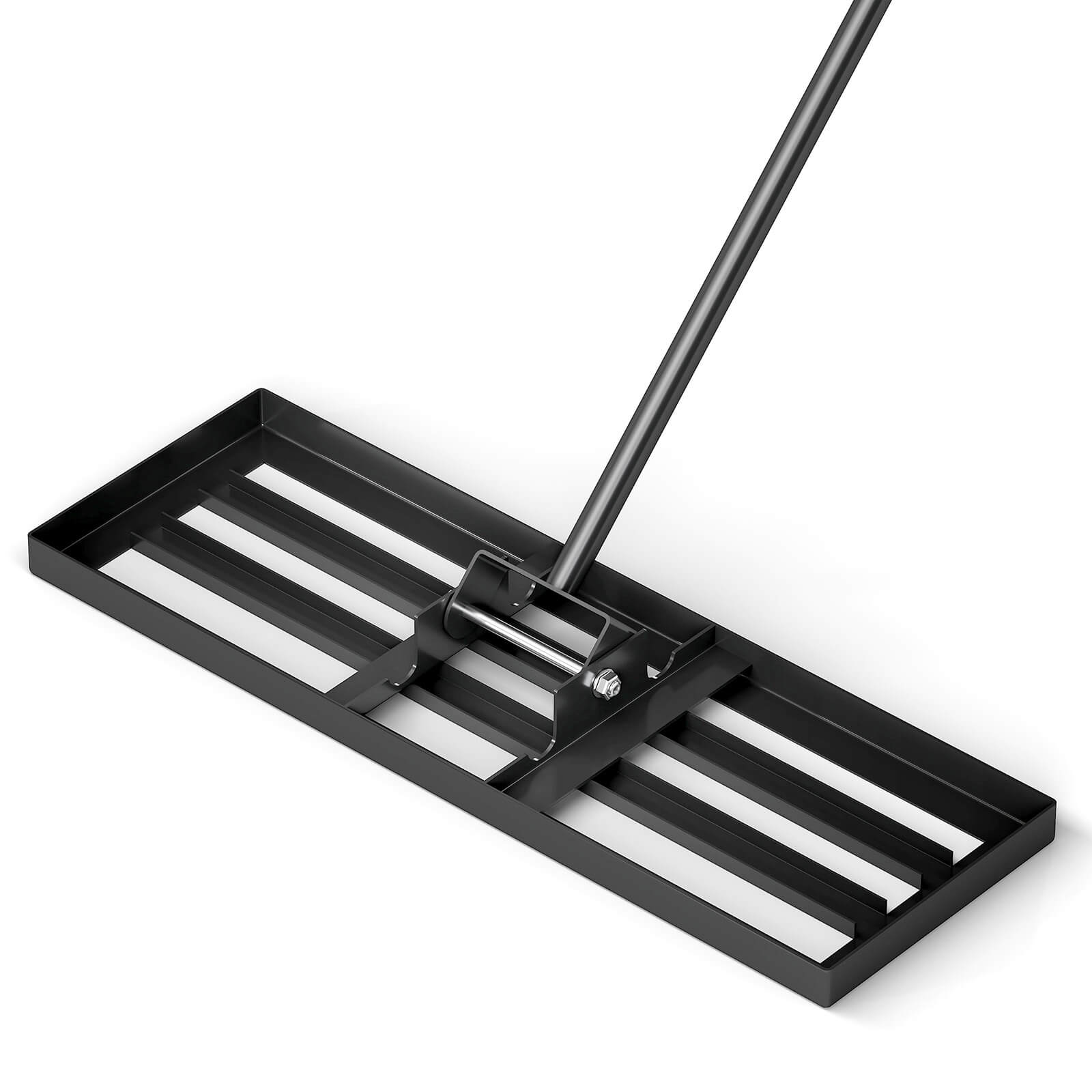 Costway - Lawn Leveling Rake 30" x 10" Heavy Duty Level Lawn Tool for Garden Backyard/Lawn - Black