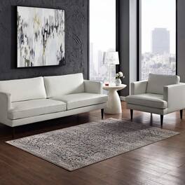 Modway - Margarida Distressed Vintage Turkish Area Rug - Blue and Cream