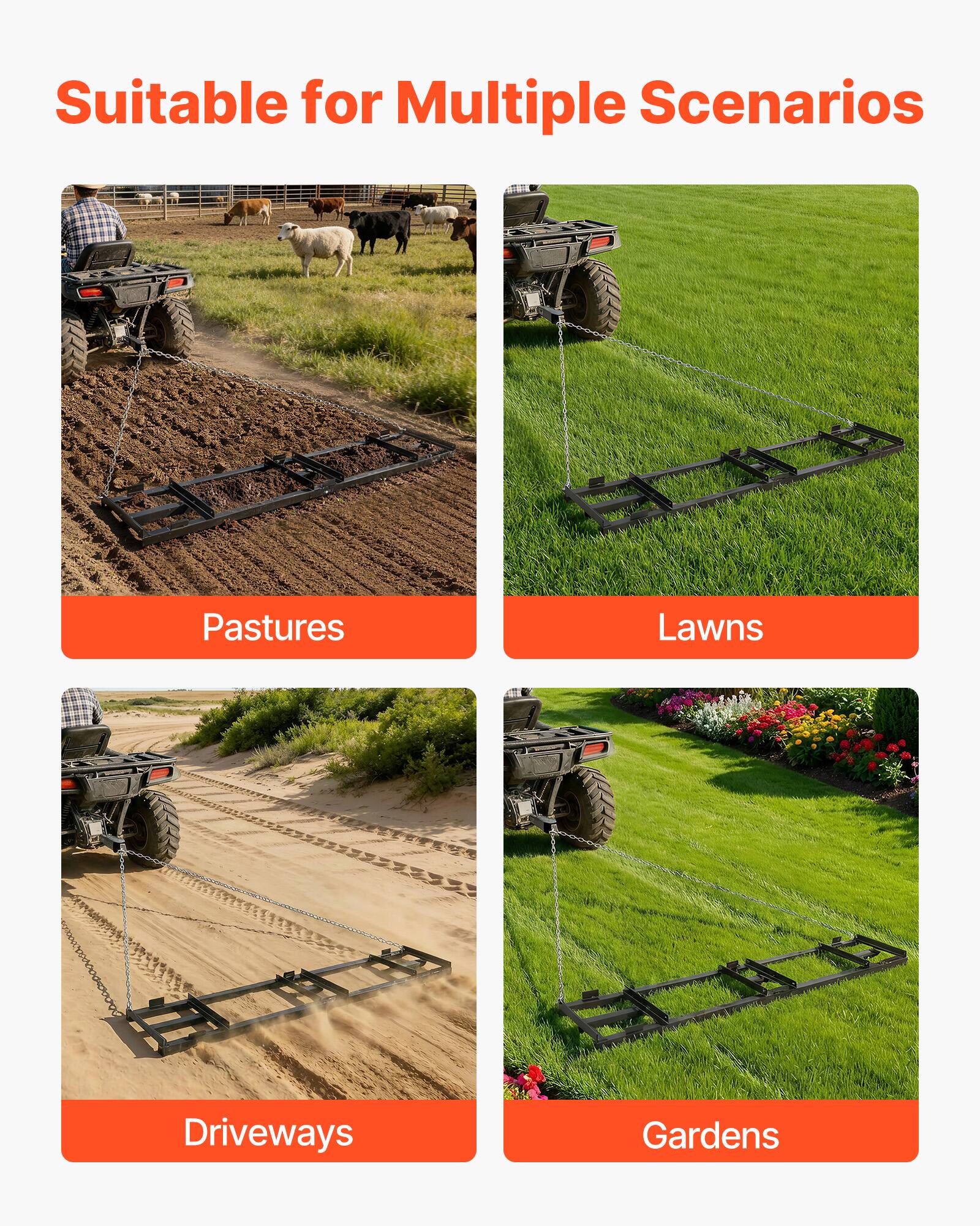 Suitable for Multiple Scenarios

- Pastures
- Lawns
- Driveways
- Gardens