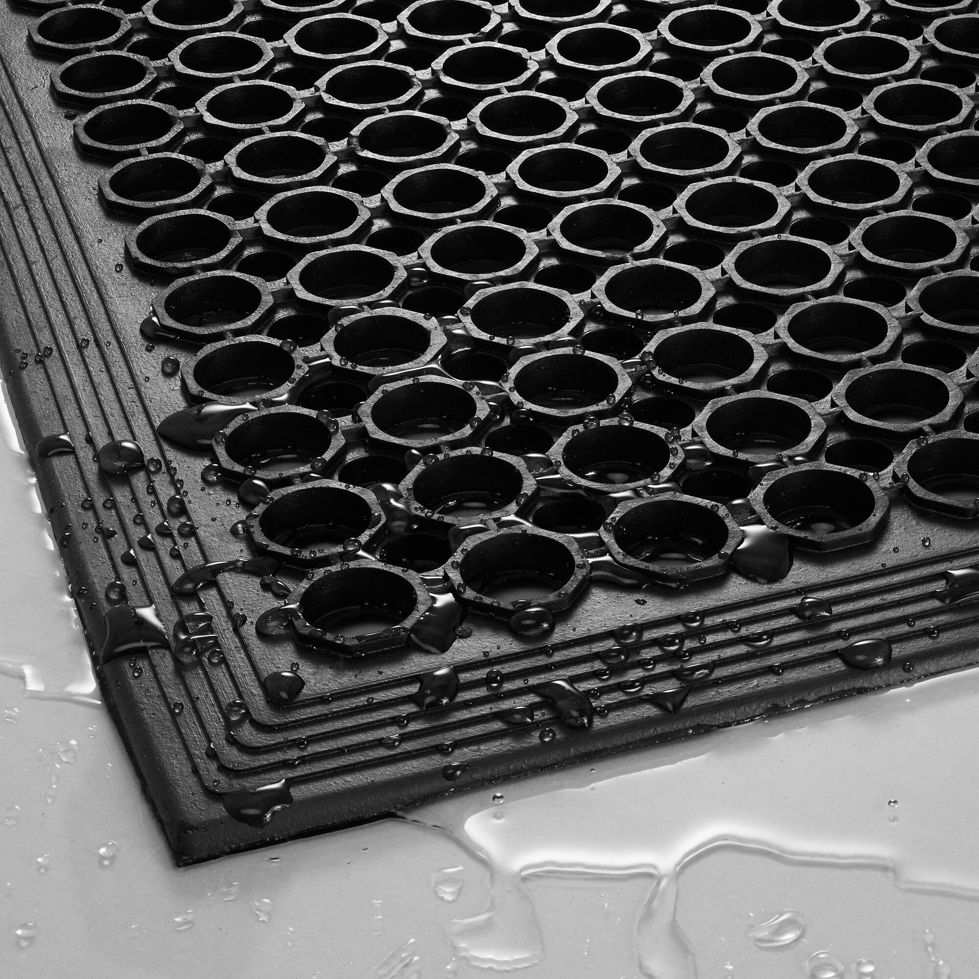 Alt View 5. GRIDMANN - Restaurant Floor Mats - Anti-Fatigue Non-Slip Rubber Drainage Mats - Black.