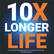 10X LONGER LIFE
*On tools with brushless motors, compared to tools with standard motors