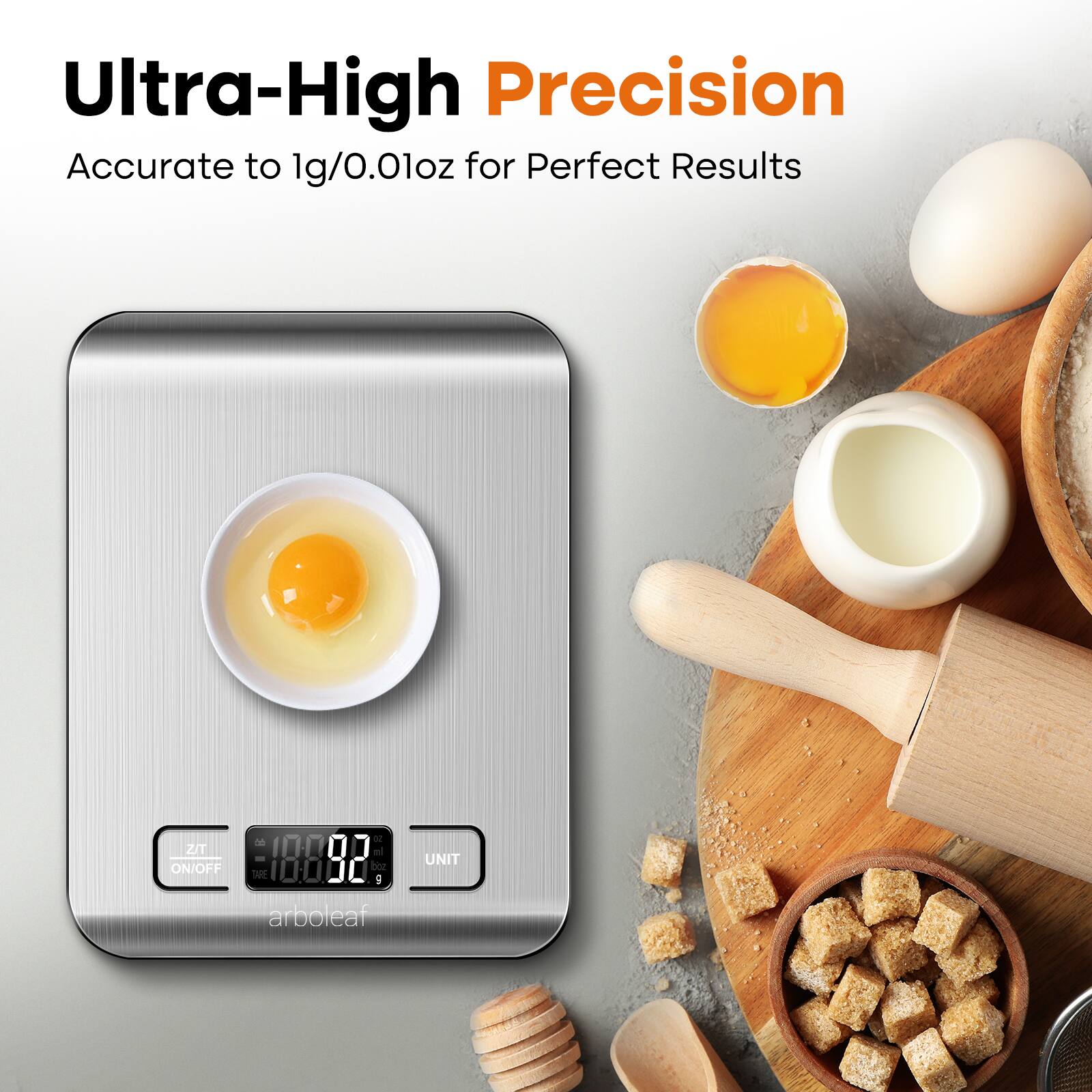 Ultra-High Precision: Accurate to 1g/0.01oz for Perfect Results.