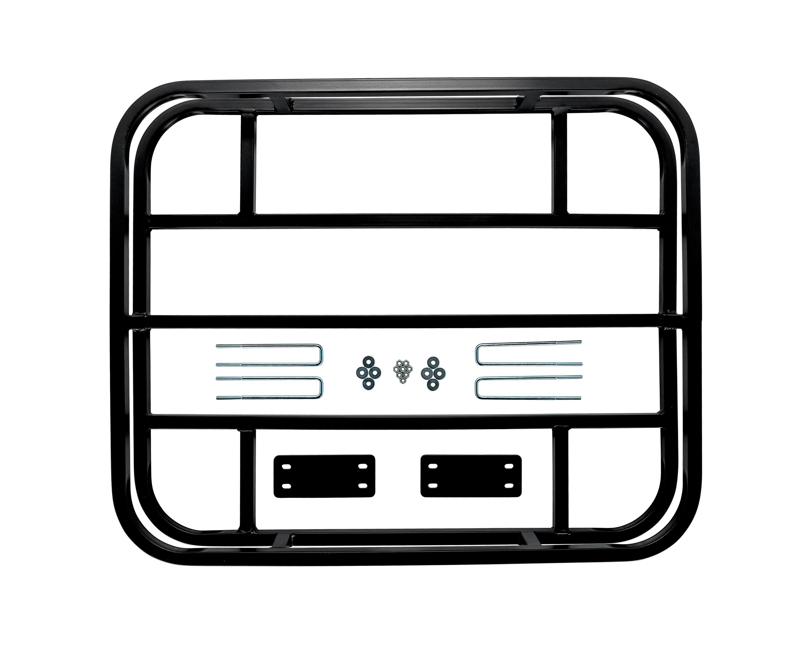 Front. Camco - Eaz-Lift RV Bumper Mounted Cargo Gear Carrier, Hitch Rack for 4" & 4.5" Bumpers - Black.