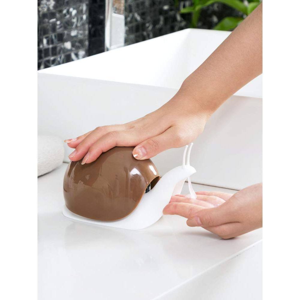 Dapper Styles Cute Snail Soap Dispenser For Kitchen Bathroom Etc Brown ...