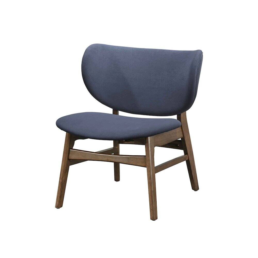 Left. New Classic Furniture - Adler 2-Piece Wood & Fabric Lounge Chair in Blue - Blue.
