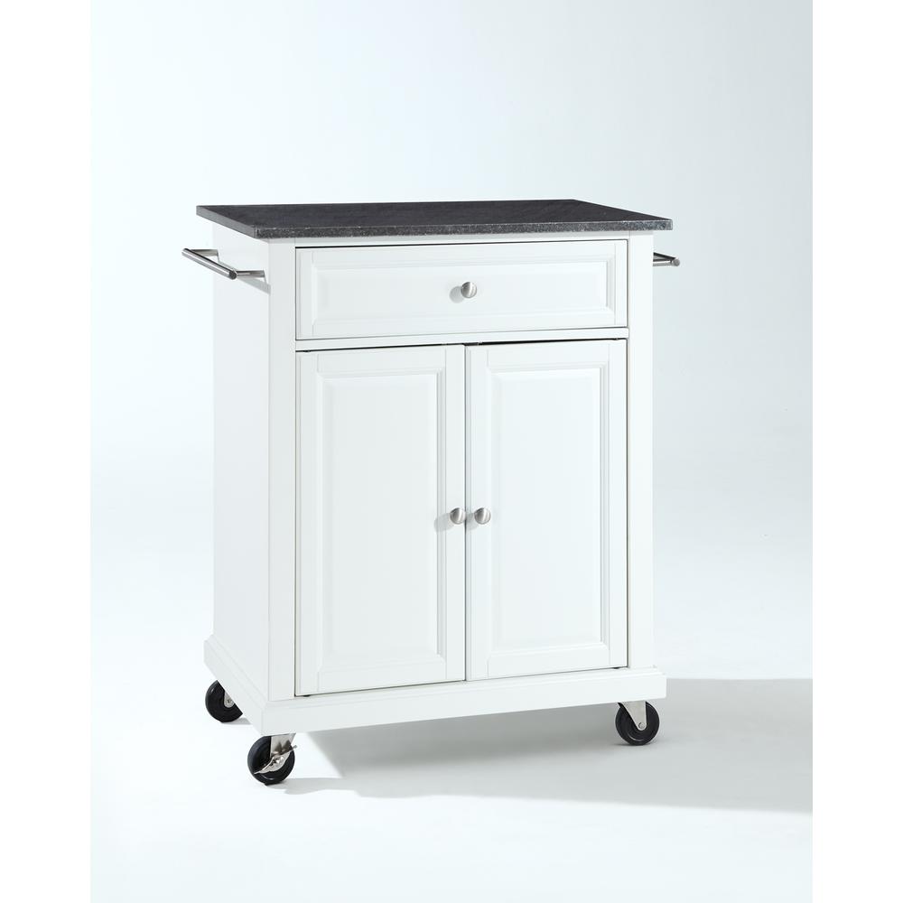 Left. Crosley Furniture - Compact Granite Top Kitchen Cart - White.