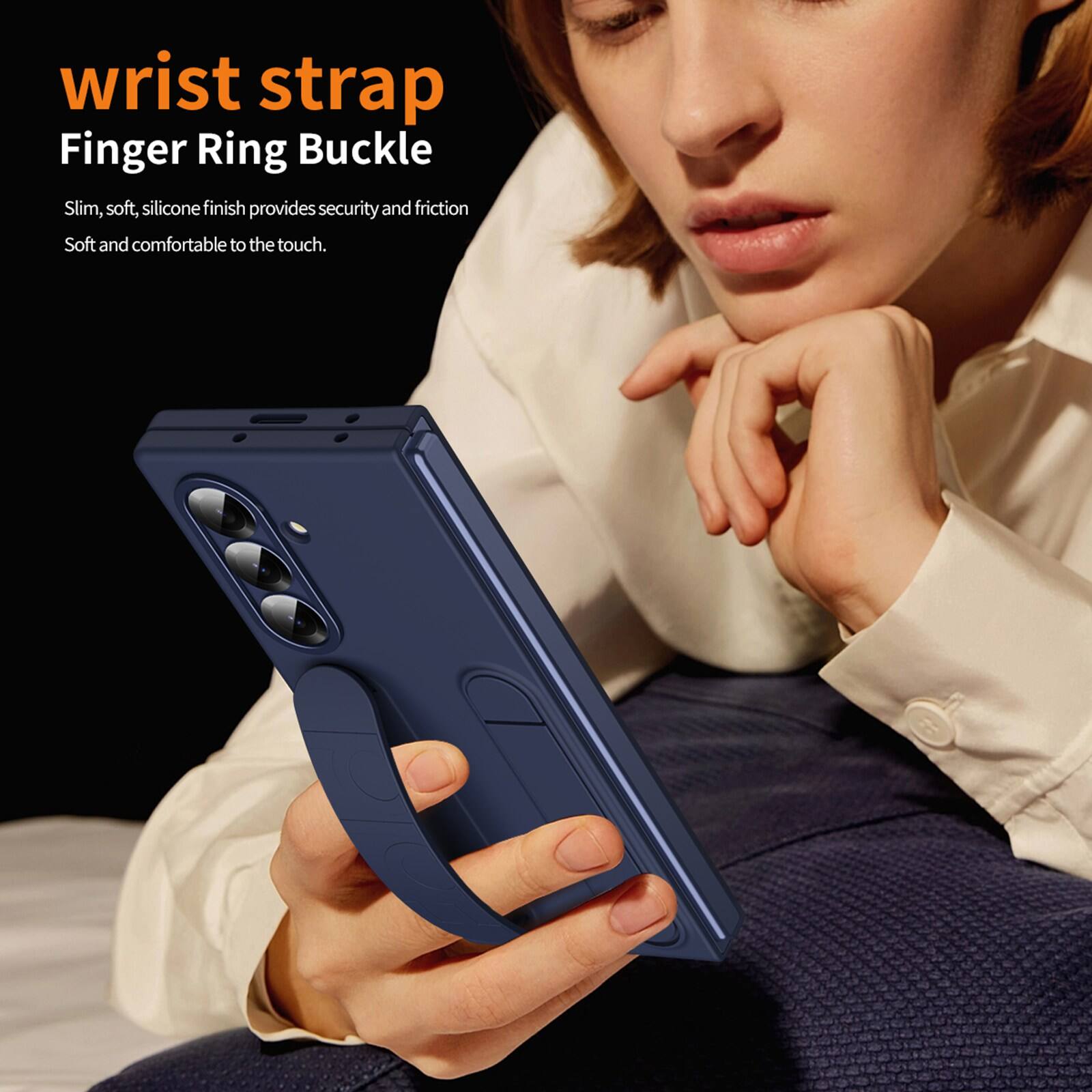 wrist strap Finger Ring Buckle Slim, soft, silicone finish provides security and friction Soft and comfortable to the touch.
