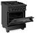 Alt View 1. ZLINE - 24" Legacy Dual Fuel Range w/ 4 Brass Burners & Oven in Black Stainless Steel (RAB-BR-24) - black stainless steel.