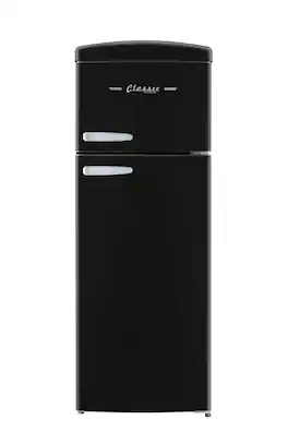 Unique Appliances - Classic Retro 7.5cu.ft Compact Top Freezer Refrigerator - Matte Black