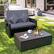Alt View 4. Costway - Patio Rattan Loveseat Set Daybed Lounge Storage Ottoman Side Tables Adjust - Gray + Mix Brown.