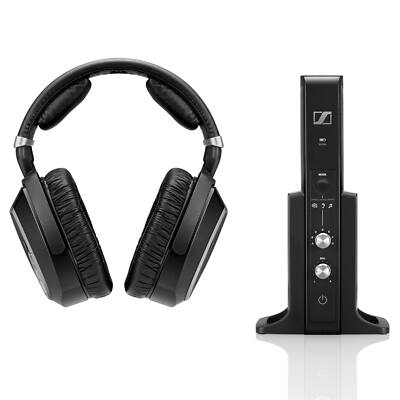 Angle. Sennheiser - Sennheiser - RS 195 RF Wireless Headphone Systems for TV Listening- Black - Black,Silver.