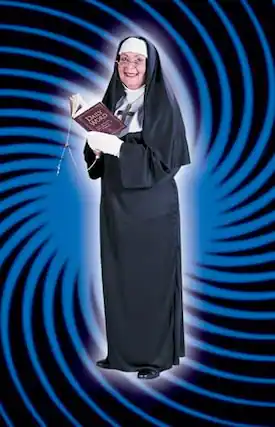 Front. Funworld - Nun Costume Adult Plus Size - Black.