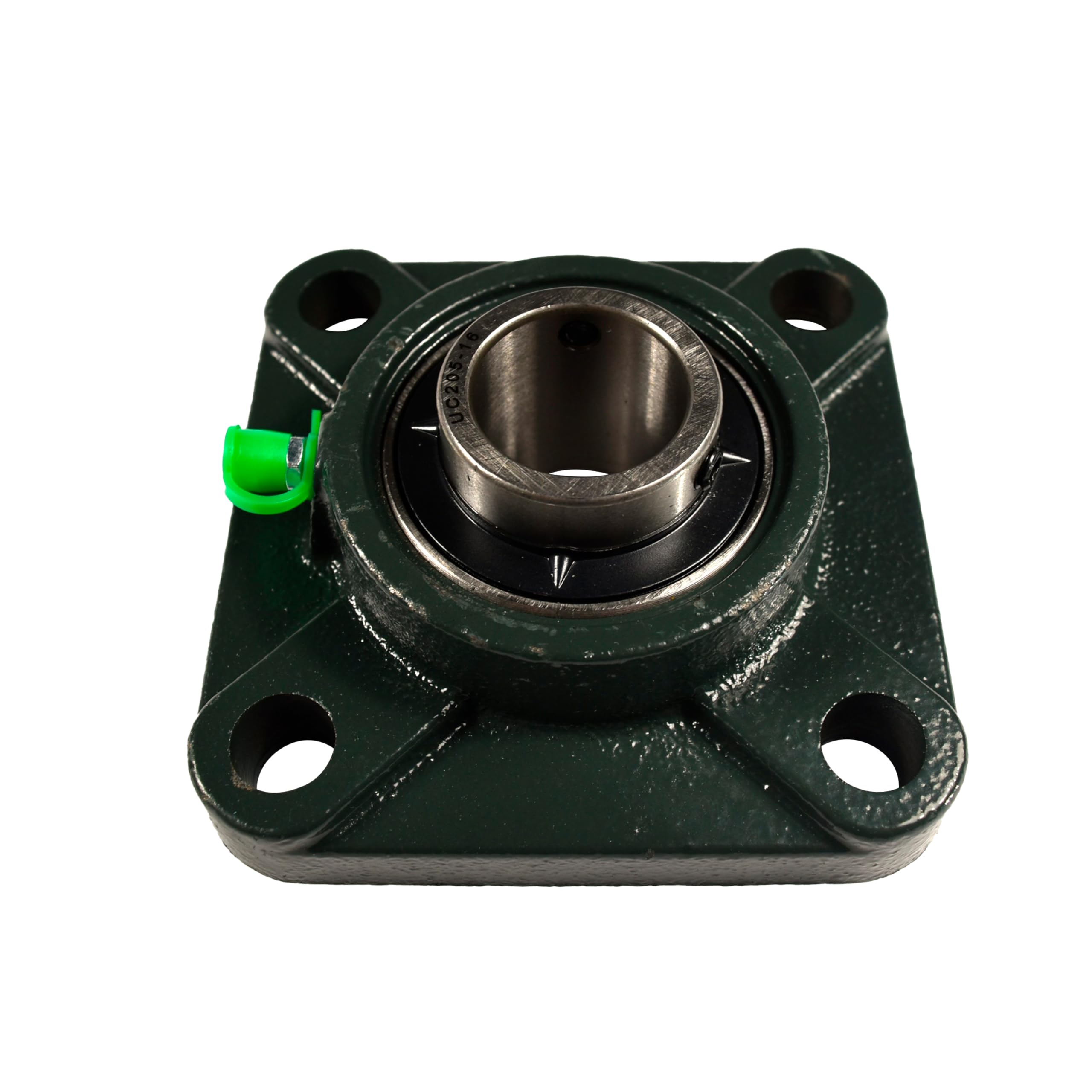 Back. HQRP - UCF205-16 Pillow Block Bearing 2-Pack, 1 in Bore, 4-Bolt Flange Mount, Self-Aligning Square Housing.