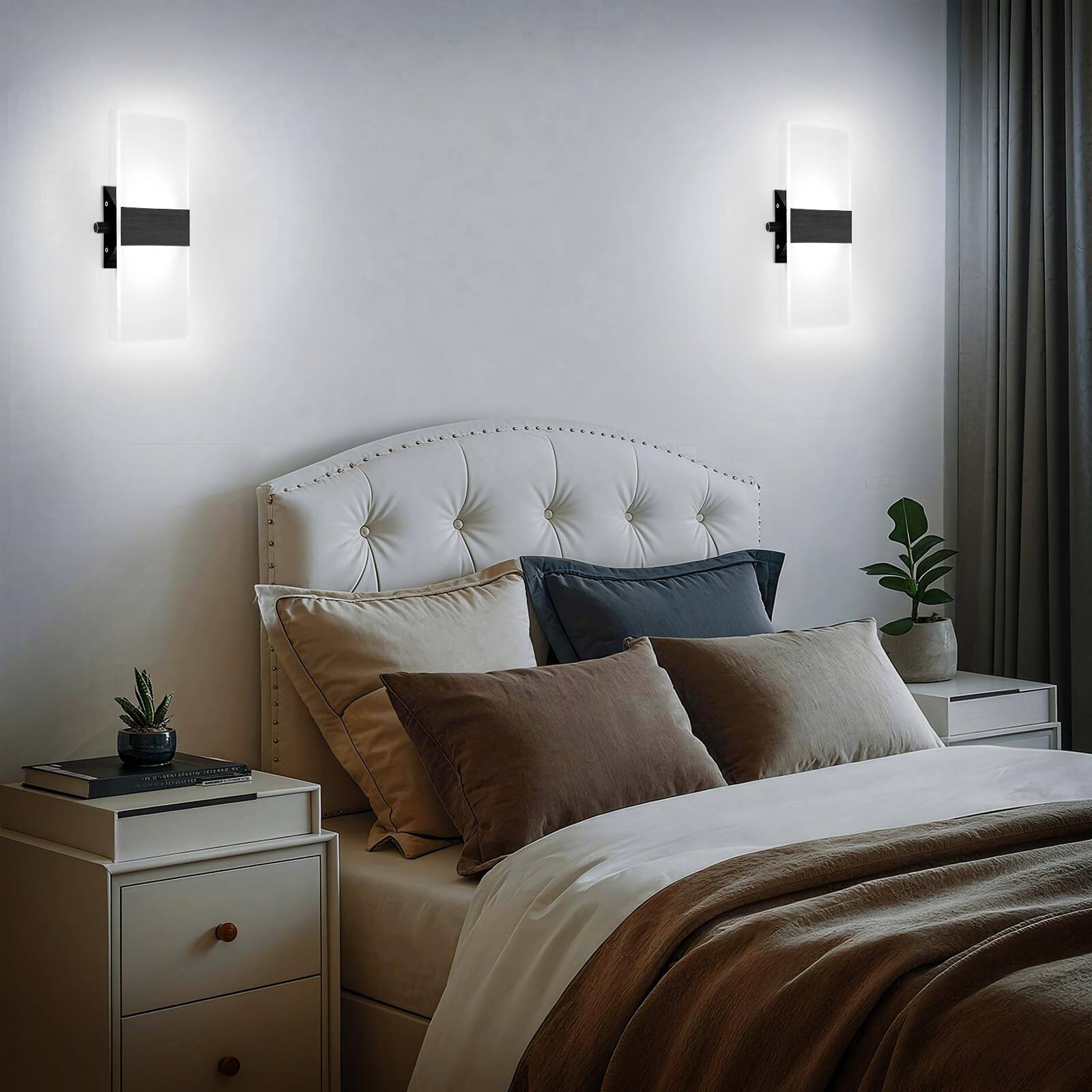 Alt View 6. TECH SAFARI - Modern Wall Sconce With Indoor Light Dimmable w Mounted Fixtures For Hallway Stairway Bedroom Cool Pack - 1 Warm White.