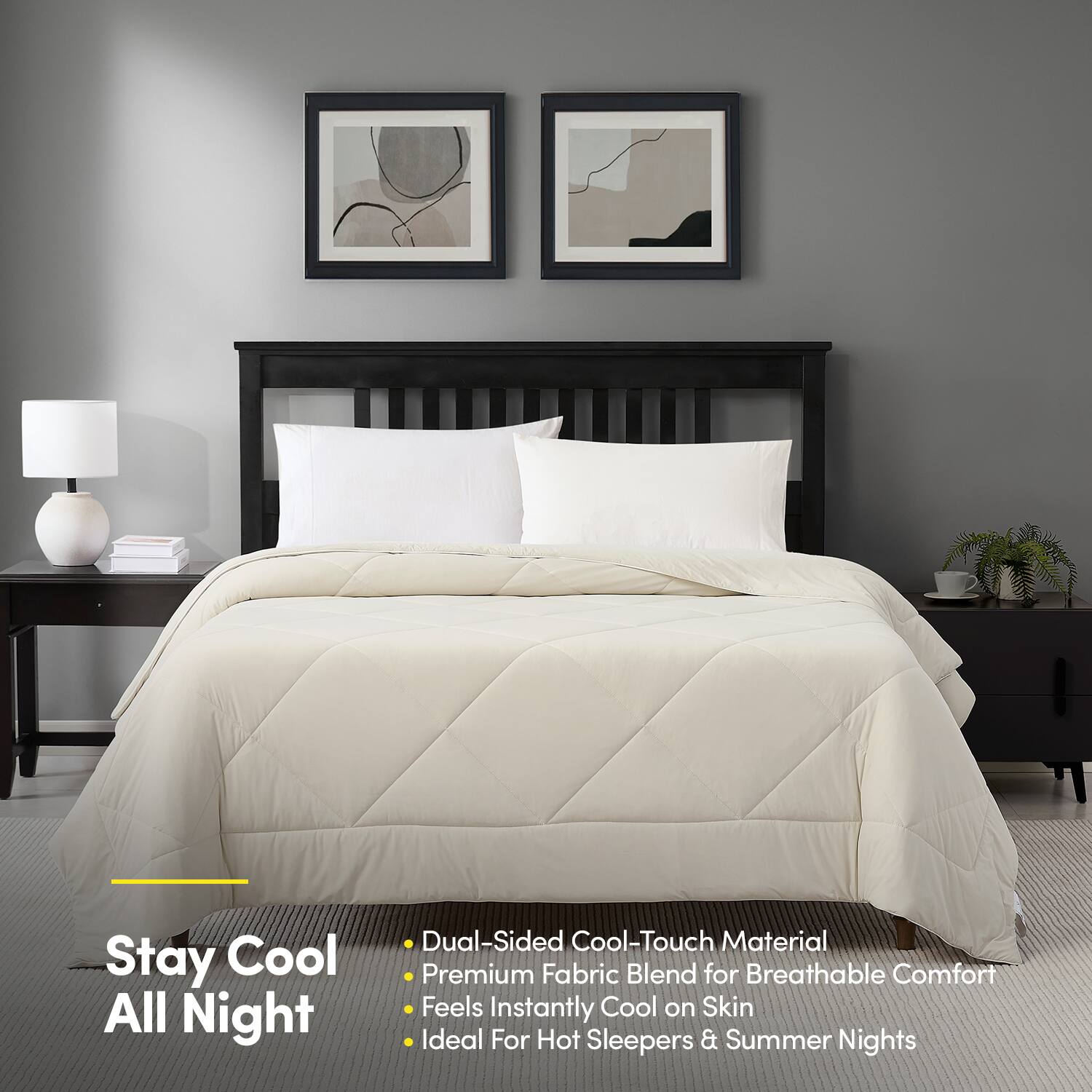 Stay Cool All Night

- Dual-Sided Cool-Touch Material
- Premium Fabric Blend for Breathable Comfort
- Feels Instantly Cool on Skin
- Ideal For Hot Sleepers & Summer Nights