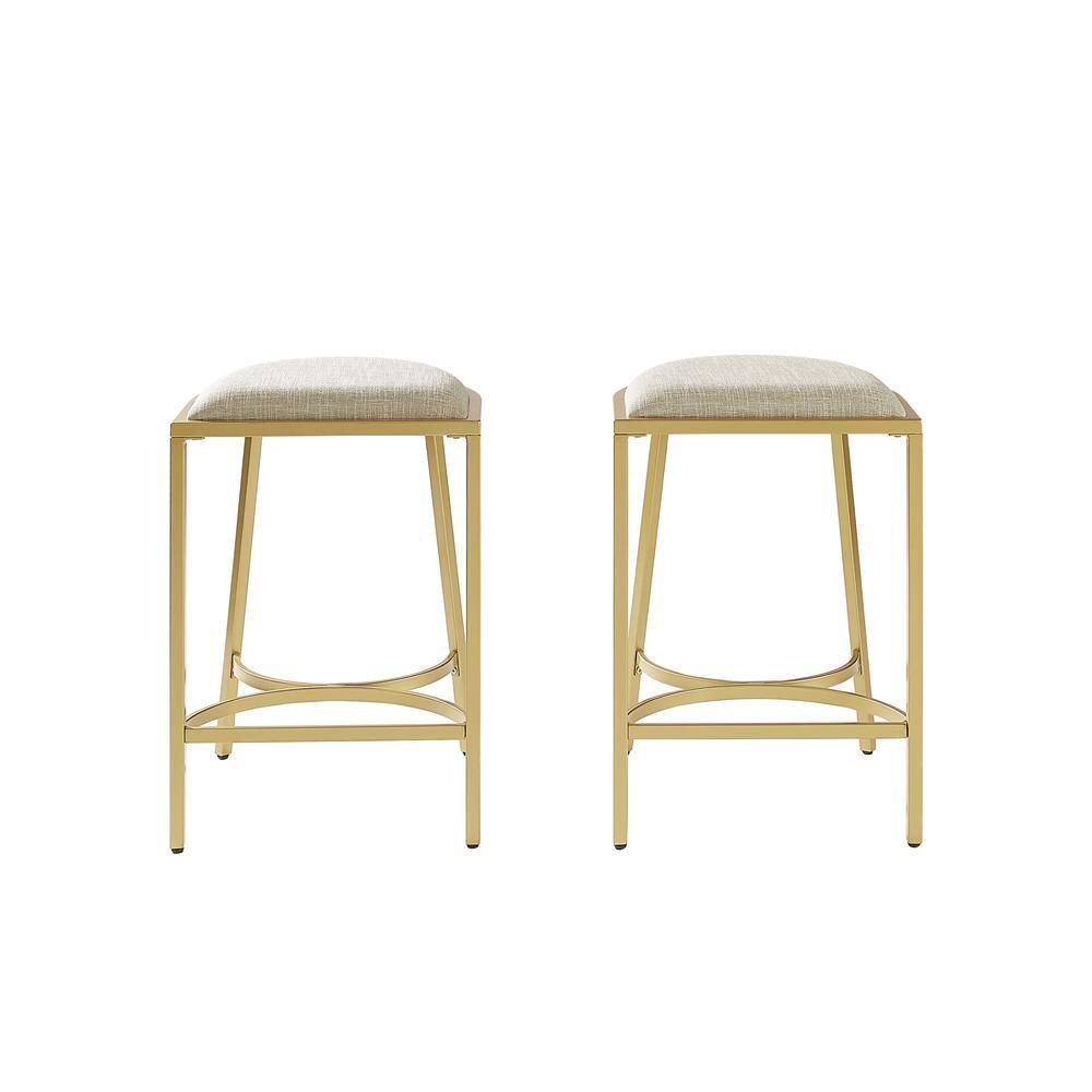Alt View 3. Crosley Furniture - Ellery 2-Piece Counter Height Bar Stool Set - 2 Stools - Oatmeal.