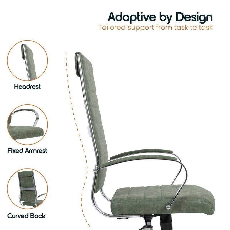 Adaptive by Design  
Tailored support from task to task  

- Headrest  
- Fixed Armrest  
- Curved Back