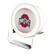Front. Keyscaper - Ohio State Buckeyes Linen Print Nightlight Charger & Bluetooth Speaker - White.