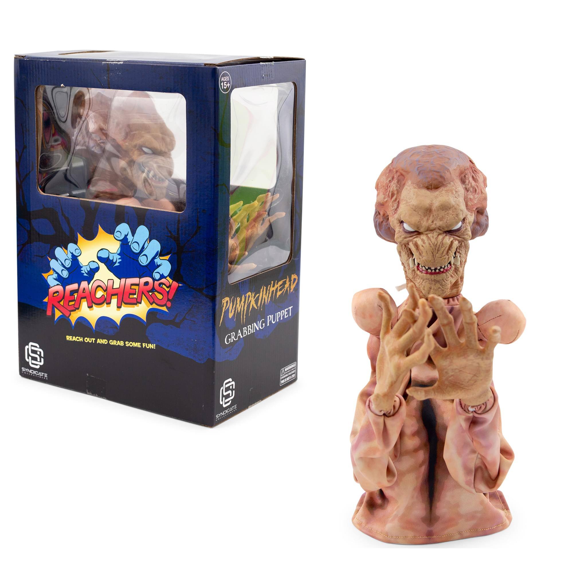 aCaS 15+ REACHERS! PUMPKINHEAD GRABBING PUPPET REACH OUT AND GRAB SOME FUN! SPOCATE: - E 2 E PAPOIY