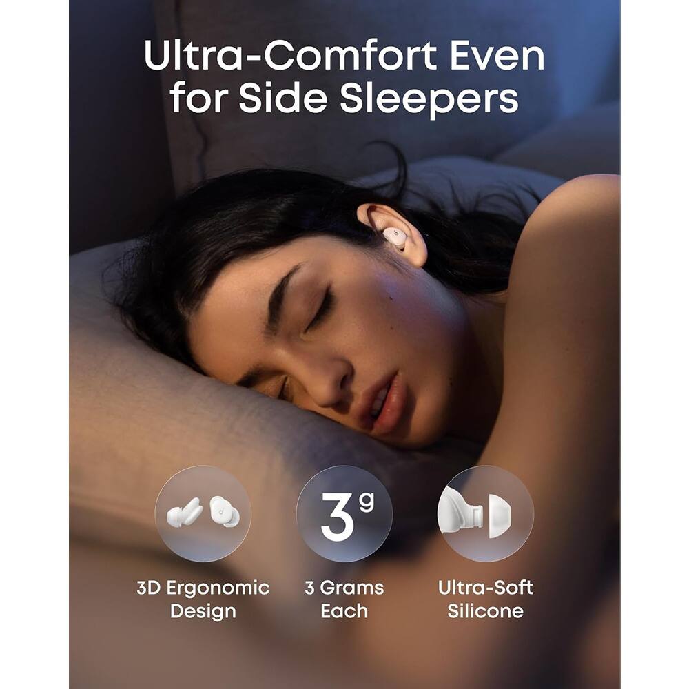 Ultra-Comfort Even for Side Sleepers

3D Ergonomic Design

3 Grams Each

Ultra-Soft Silicone