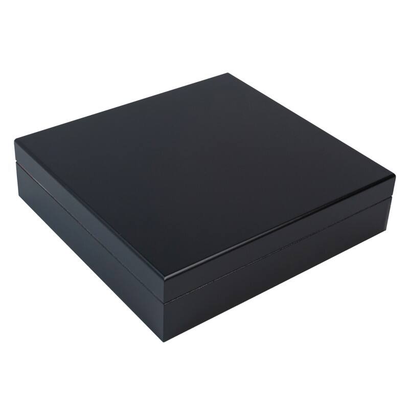 Alt View 2. Prestige - Portable Travel Cigar Humidor (Black) - Black Finish.