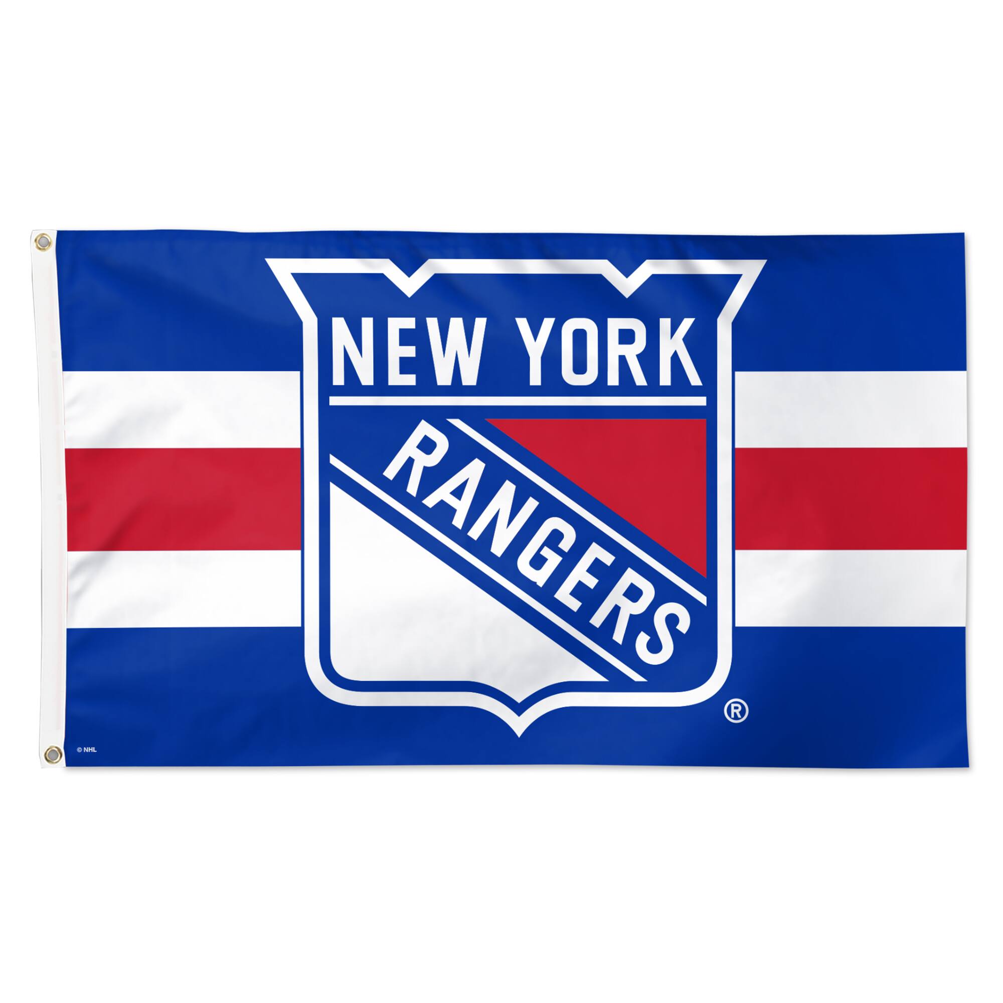 WinCraft - New York Rangers 3' x 5' Team Stripe Deluxe Single-Sided Flag - Multicolor