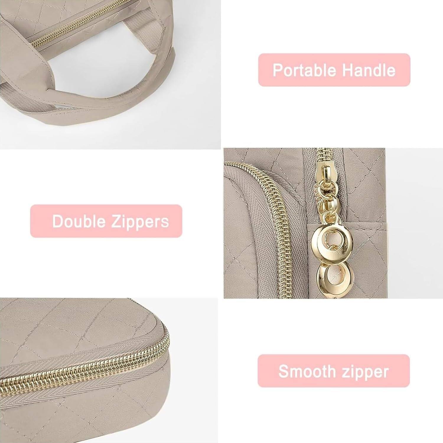- Portable Handle
- Double Zippers
- Smooth zipper