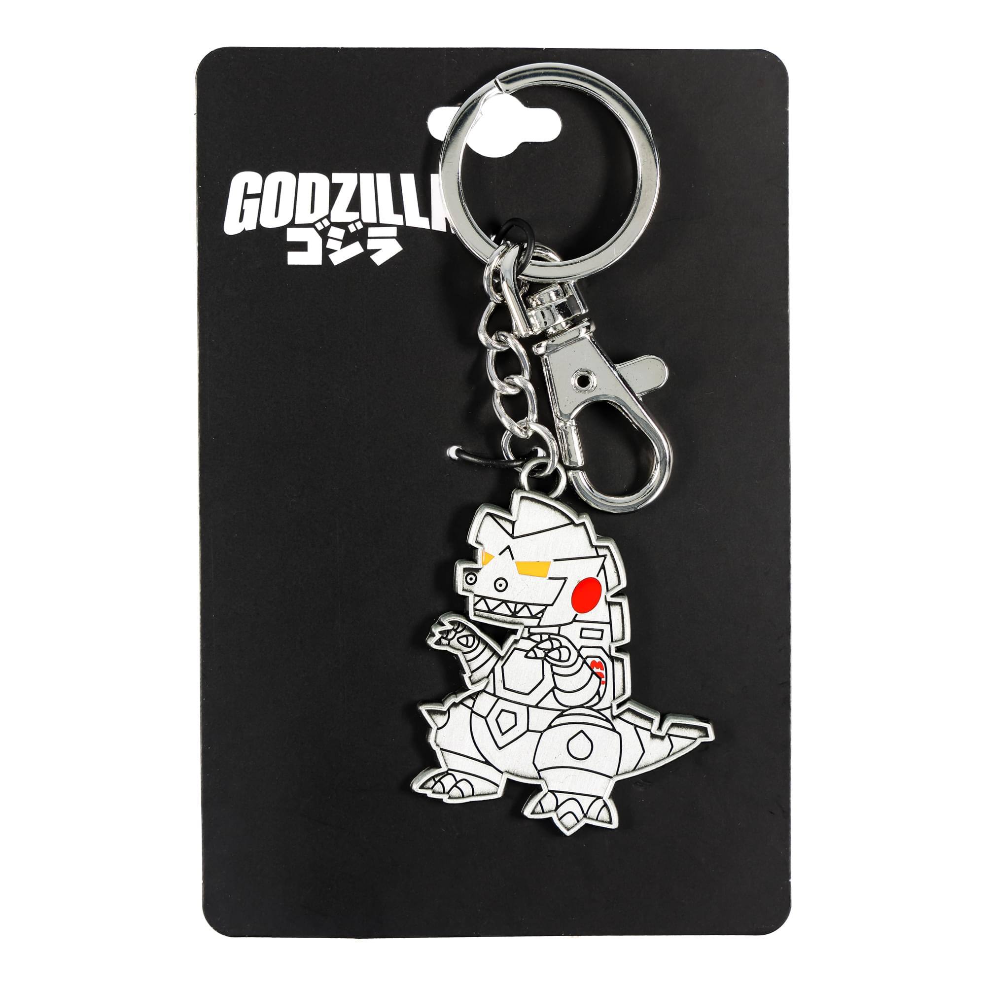 Alt View 1. SalesOne LLC - Godzilla Mechagodzilla Enamel Charm Keychain - White.