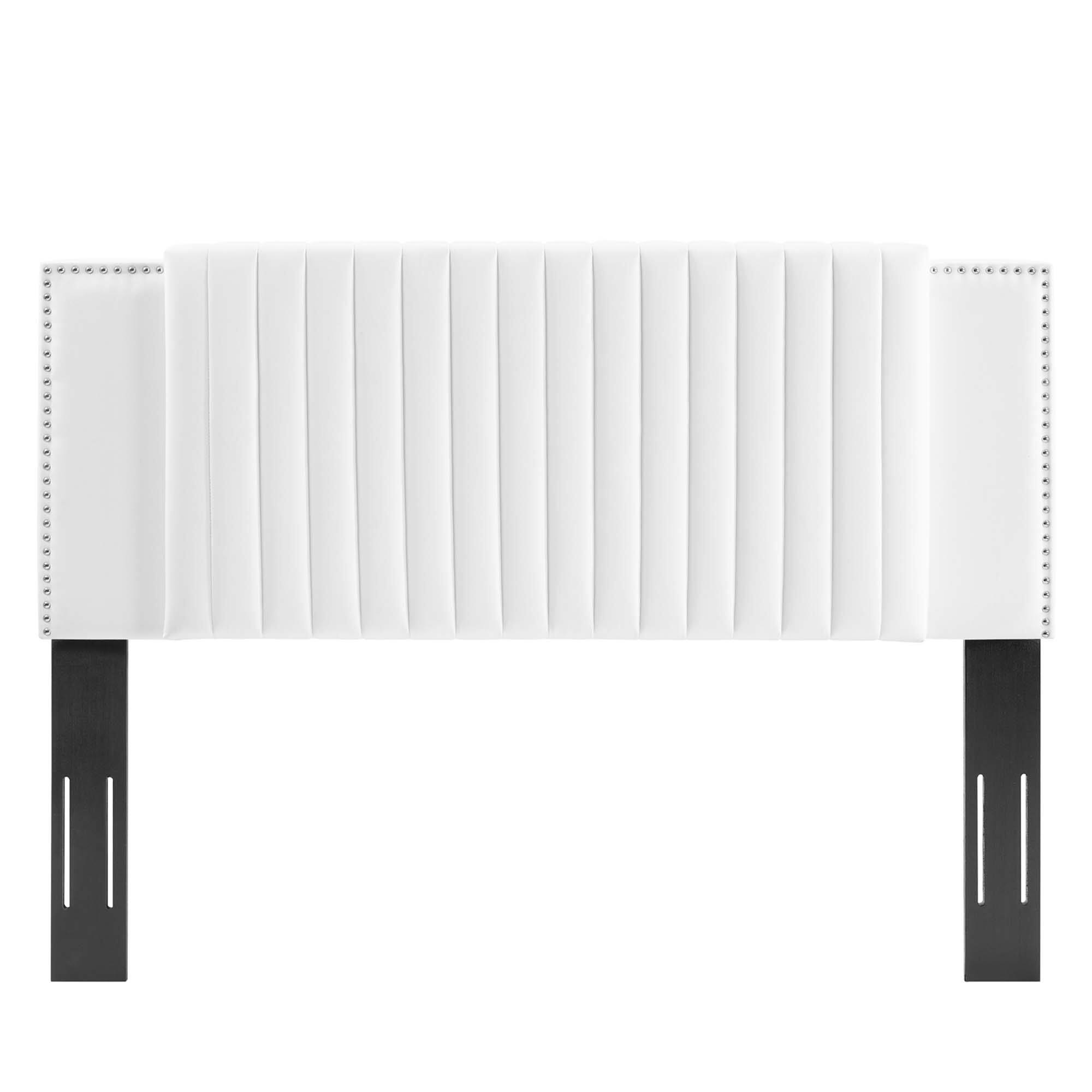 Alt View 7. Modway - Zahra Channel Tufted Performance Velvet Queen Platform Bed - White.