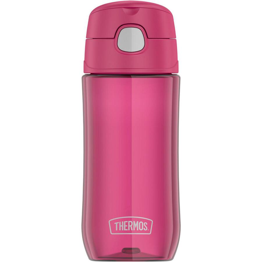 Water Drop Raspberry Thermos 16 oz. Kid's Funtainer Plastic Water Bottle w/ Spout Lid ...