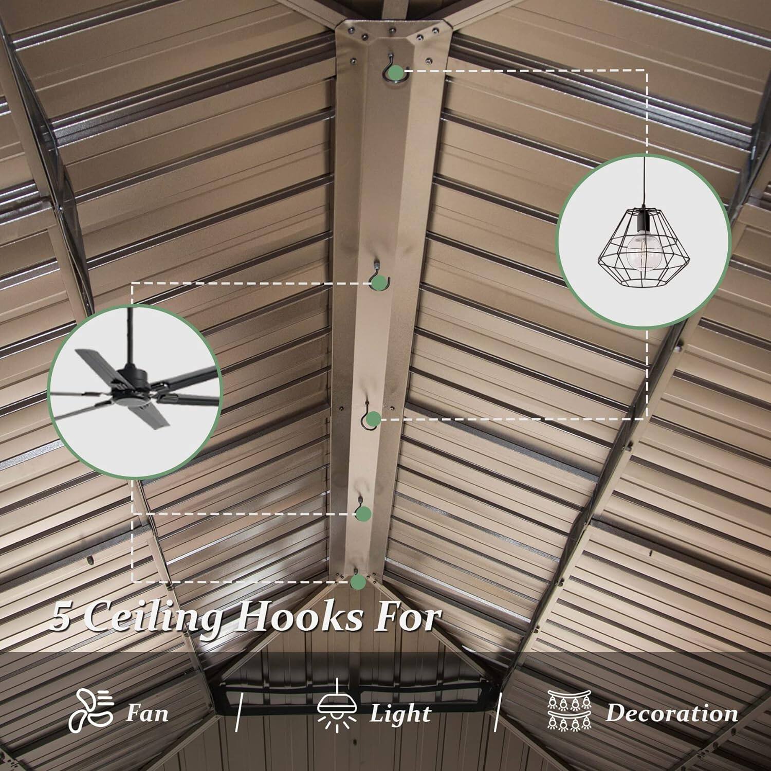 5 Ceiling Hooks For Fan Light Decoration