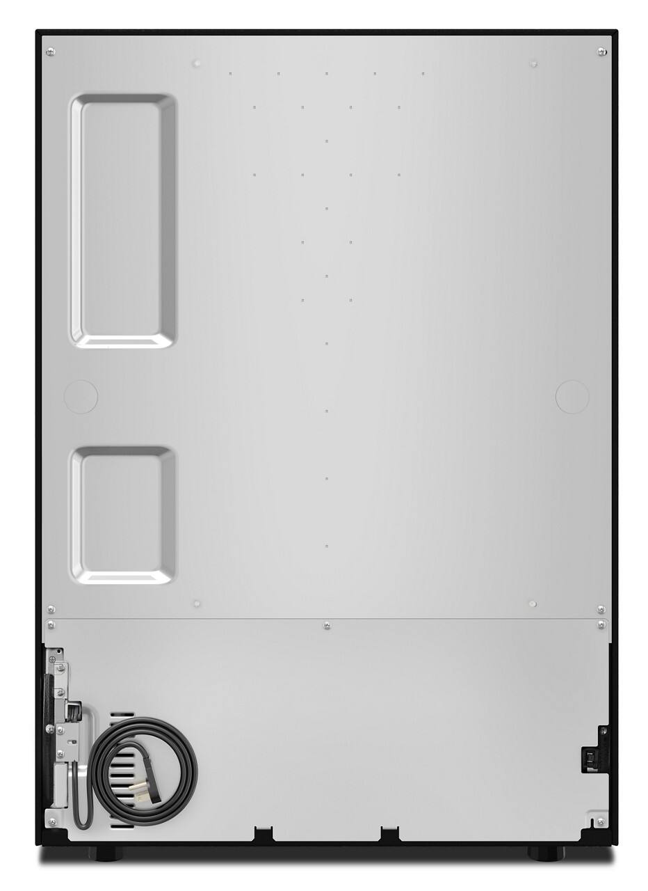 Back. KitchenAid - 24" Beverage Center with Glass Door and Wood-Front Racks - PrintShield Stainless Finish.