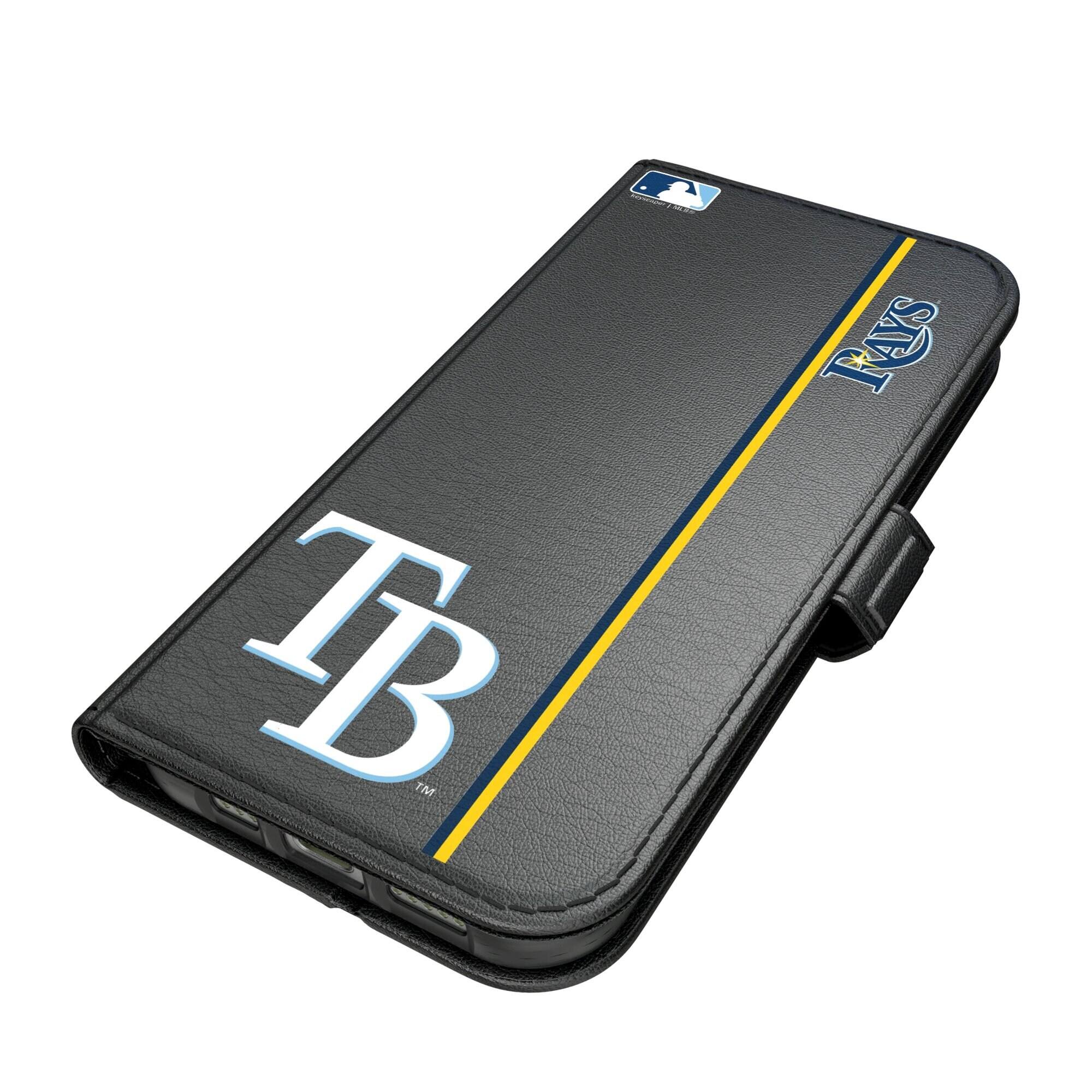 Alt View 1. Keyscaper - Tampa Bay Rays iPhone Folio 2.0 Case - 17 Pro Max - Black.
