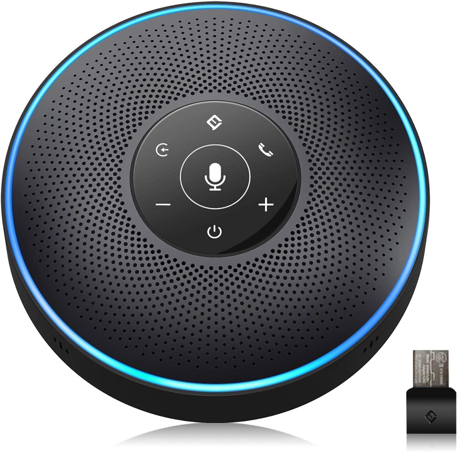 Front. EMEET - EMEET Bluetooth Speakerphone M2 Black Conference Speaker for 5-8 People Business Conference 360º Voice Pickup 4 AI Micro - Black.