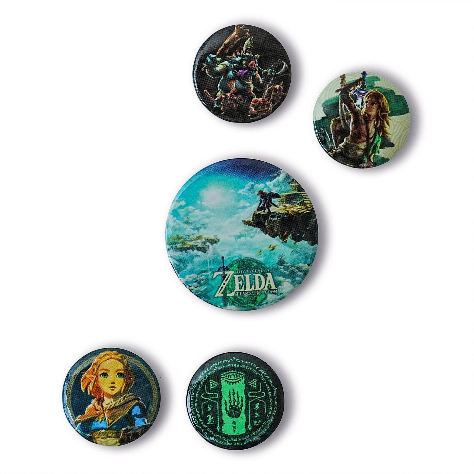 The Legend of Zelda - The Legend Of Zelda: Tears Of The Kingdom 5-Piece Button Set - Multi-Colored