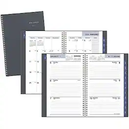 AT-A-GLANCE - 2026 DayMinder 5" x 8" Weekly & Monthly Planner, Plastic Cover - Gray