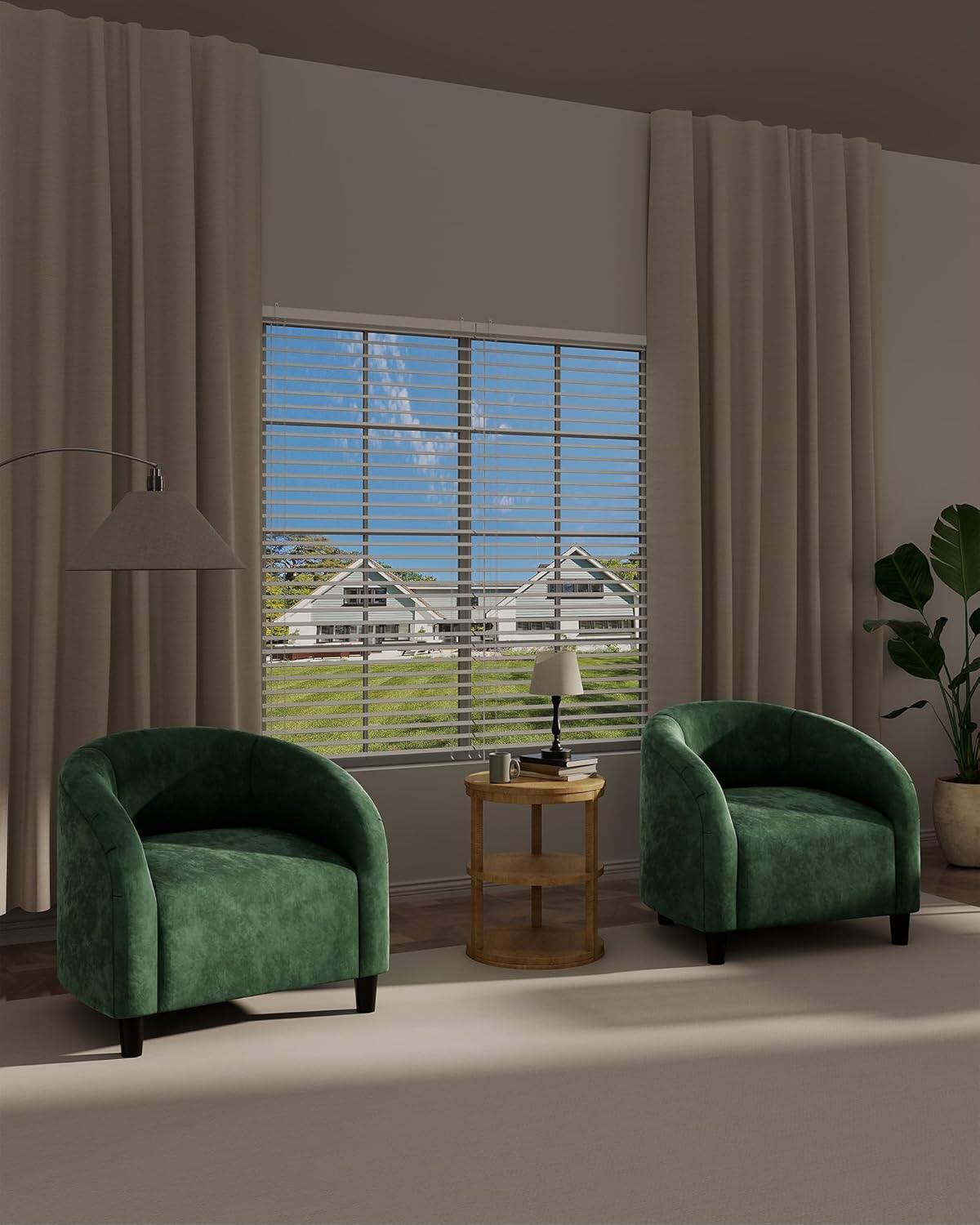 Front. Acekool - Accent Barrel Chair, Boucle Club Chair, Furry Sherpa Armchair Suitable for Living Room, Bedroom, Reception Room, Office - Retro Green.