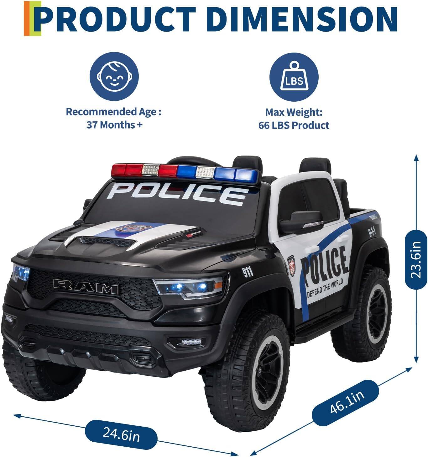 PRODUCT DIMENSION

Recommended Age: 37 Months+

Max Weight: 66 LBS Product

23.6in

24.6in

46.1in