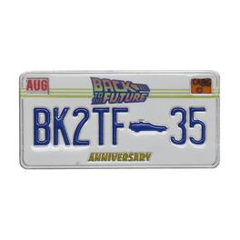 Fanattik - Back To The Future License Plate Limited Edition 35th Anniversary Enamel Pin - White