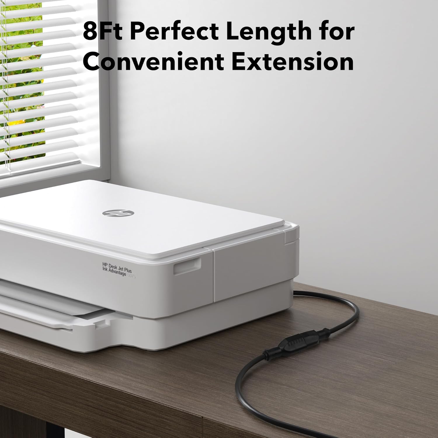 8Ft Perfect Length for Convenient Extension

HP DeskJet Plus Ink Advantage 2720