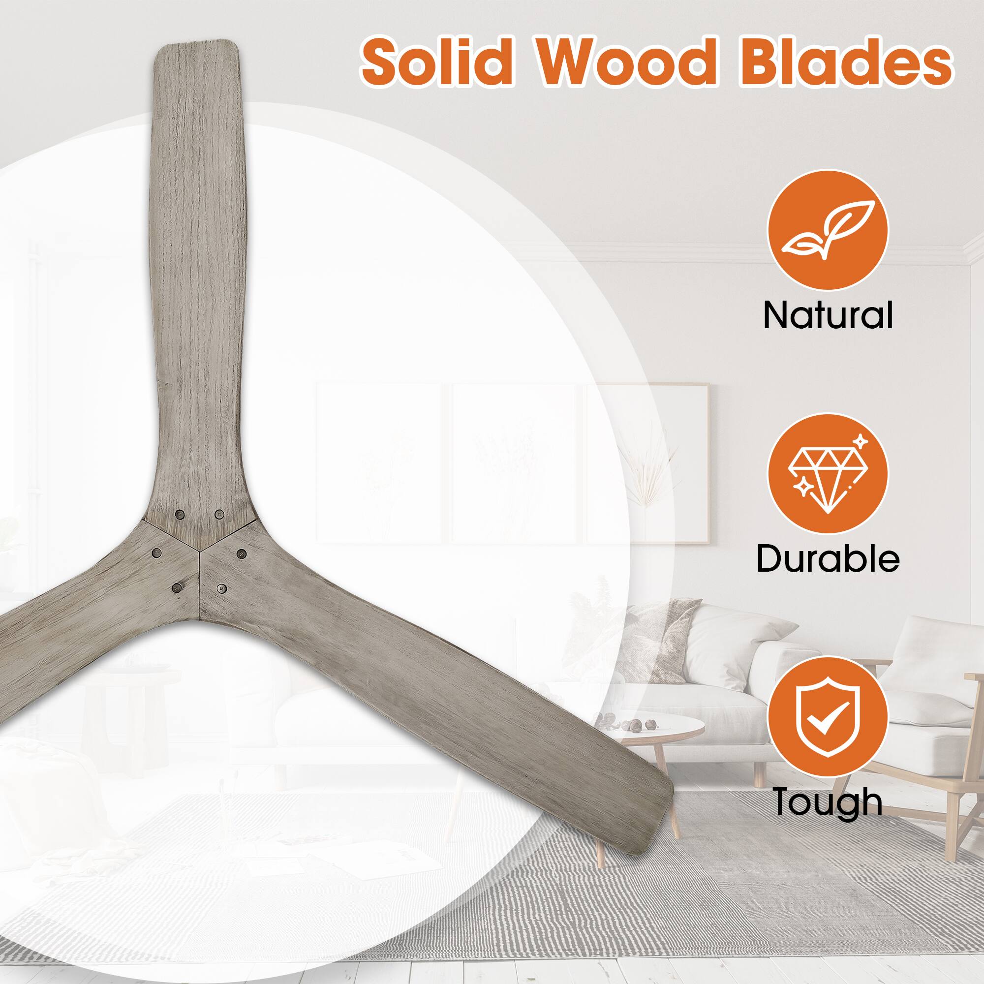 Solid Wood Blades

- Natural
- Durable
- Tough