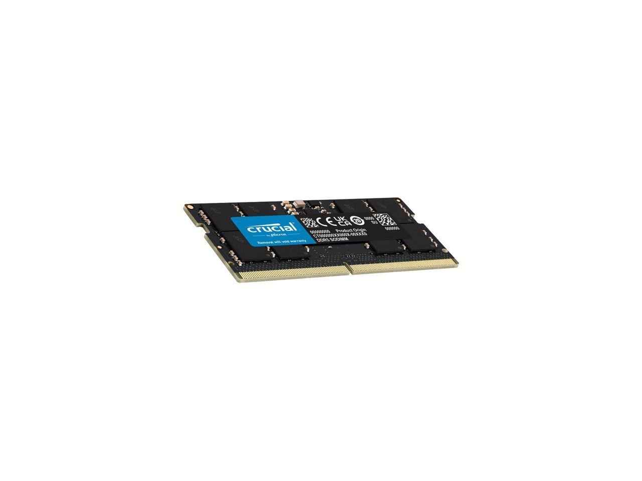 Crucial 32GB DDR5-5600 SODIMMメモリー Crucial 32GB DDR5 RAM, 5600MHz (or 5200MHz or 4800MHz) Desktop